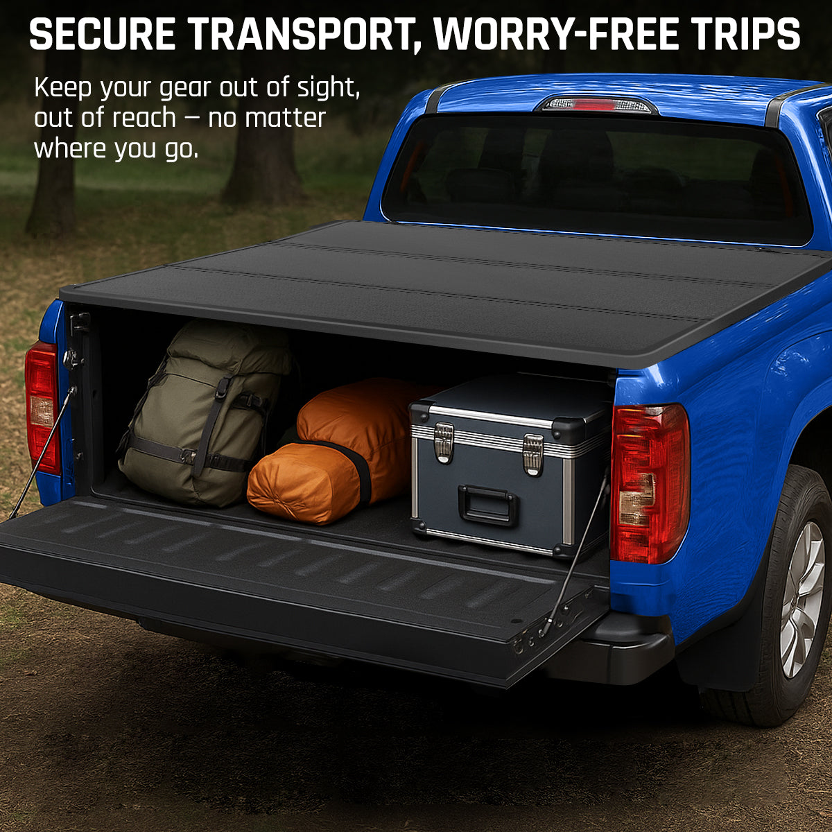 SPEEDWOW Truck Bed Top Hard Solid Tri-Fold Tonneau Cover, 5.10 ft Tonneau Cover for 2019-2025 Chevy Silverado & GMC Sierra 1500 (No ratings yet)