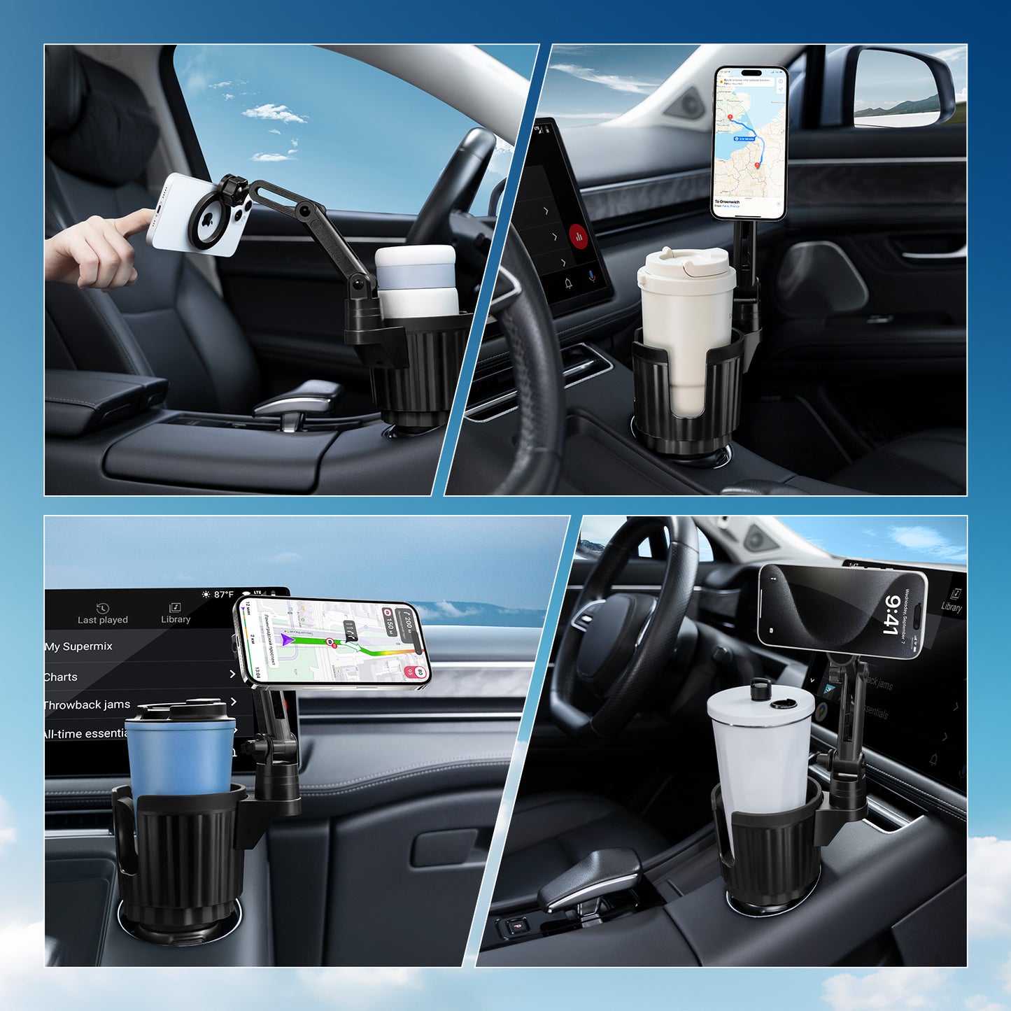 SPEEDWOW 15X Stronger Magnet Car Phone Holder, MagSafe Cup Mount Compatible with iPhone 16/15/14/13/12 Series & All MagSafe Cases, 360° Rotatable Universal Phone Mount for Car Dashboard/Air Vent/Flat
