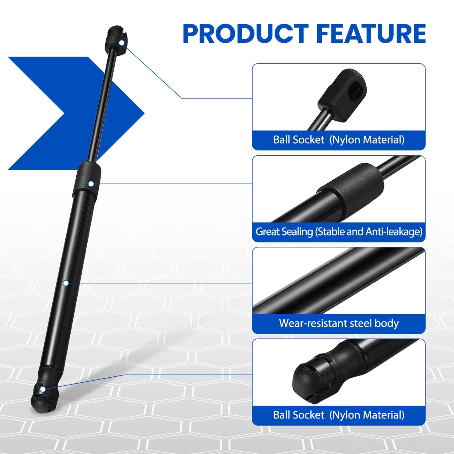 SPEEDWOW Rear Hatch Struts Lift Support,17In Gas Struts Shocks Spring 4597 Tailgate Liftgate Strut for for Scion tC 2005-2010(2 Packs)