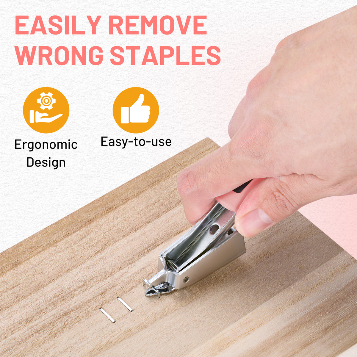SPBTAR Electric Staple Gun, 2 in 1 Cordless Staple Gun/Brad Nailer with 2000 Staples & Nails, 2000mAh Cable Staple Gun with USB Charger for Wood, Upholstery, Carpentry, Crafts, DIY-Pink