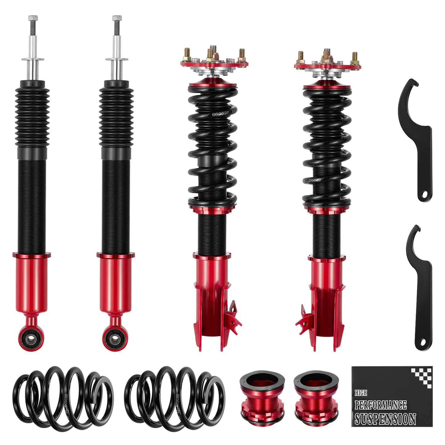 SPEEDWOW Coilover for 2006-2011 Honda Civic 2006-2011 Acura CSX, 24 Levels Damper Adjustable Coilovers Suspension Struts Kit, Twin-Tube Lowering Kit Purple