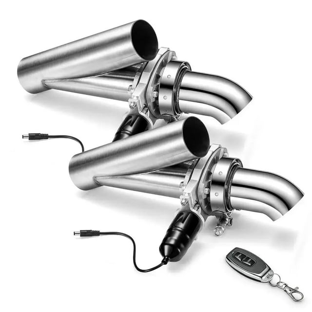 SPEEDWOW 2.25 Inch Dual Electric Exhaust Cutout Valve Remote Switch