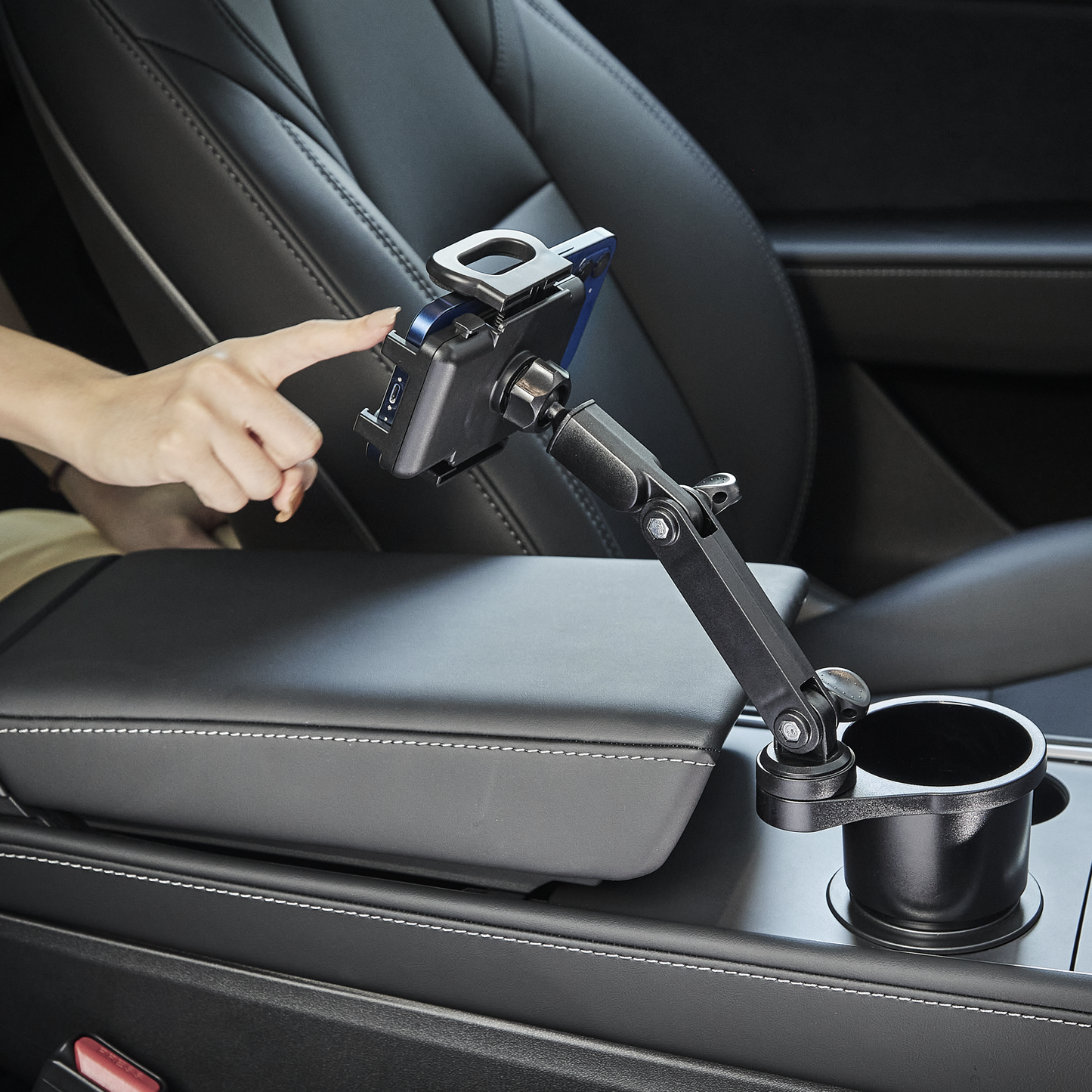 SPEEDWOW Cup Holder Phone Mount for Car, 2 in 1 Car Cup Holder, 360°Rotation, Cell Phone Cup Holder for Car Compatible with iPhone, Samsung, All Smartphones
