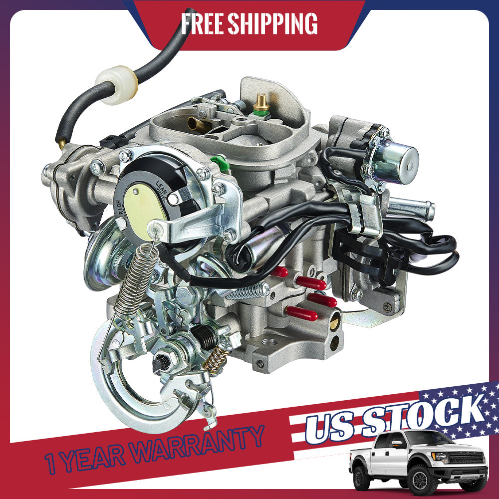 SPEEDWOW 2 Barrel Carburetor CARB 22R Engine for 1981-1995 Toyota Pickup Celica 4Runner 2.4 21100-35520 Cu Carburetor Rebuild Kit Electric Choke