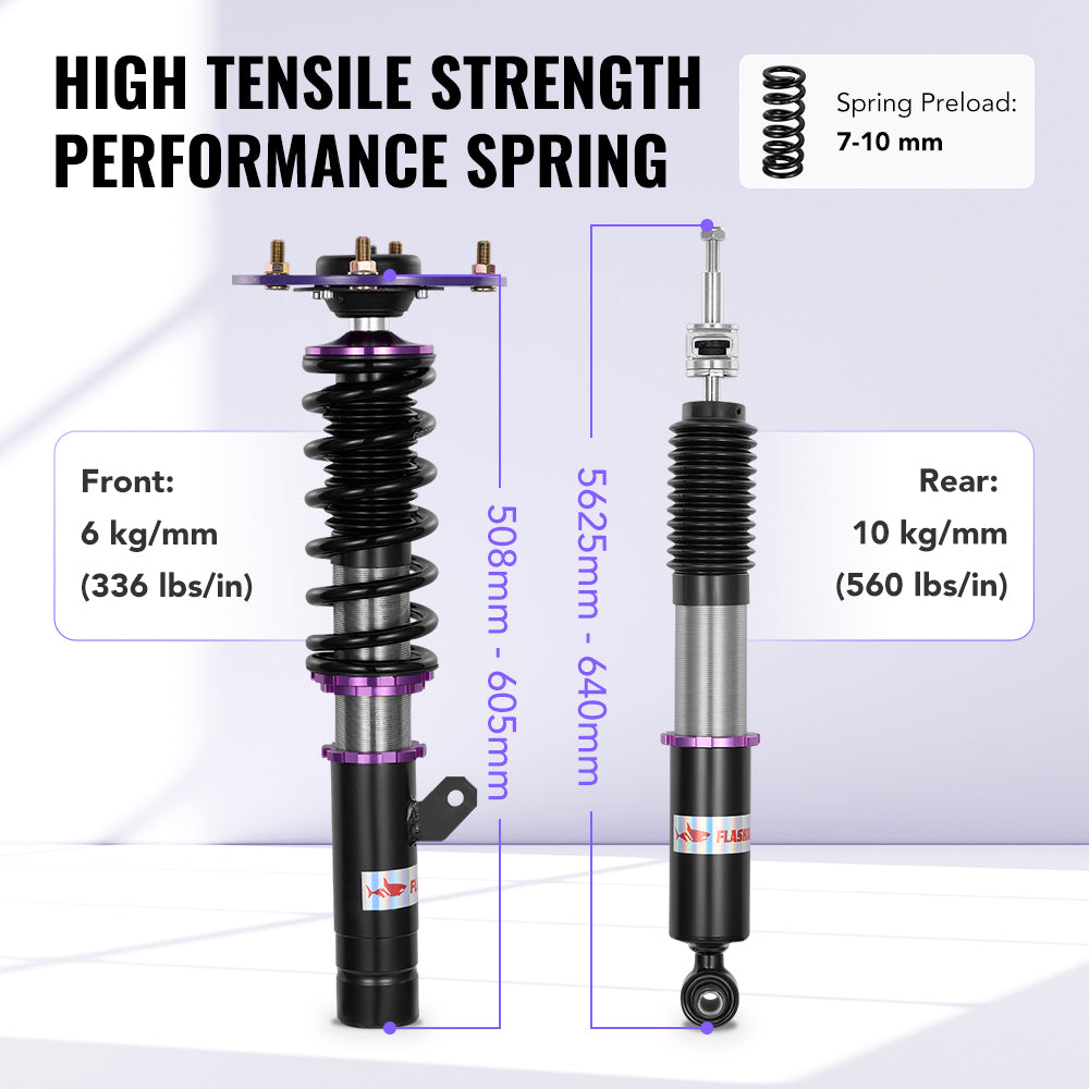 SPEEDWOW Coilovers Shocks Kits for 2012 - 2018 BMW 3-Series RWD, 32 Levels Damper Adjustable Coilovers Suspension Struts Kit
