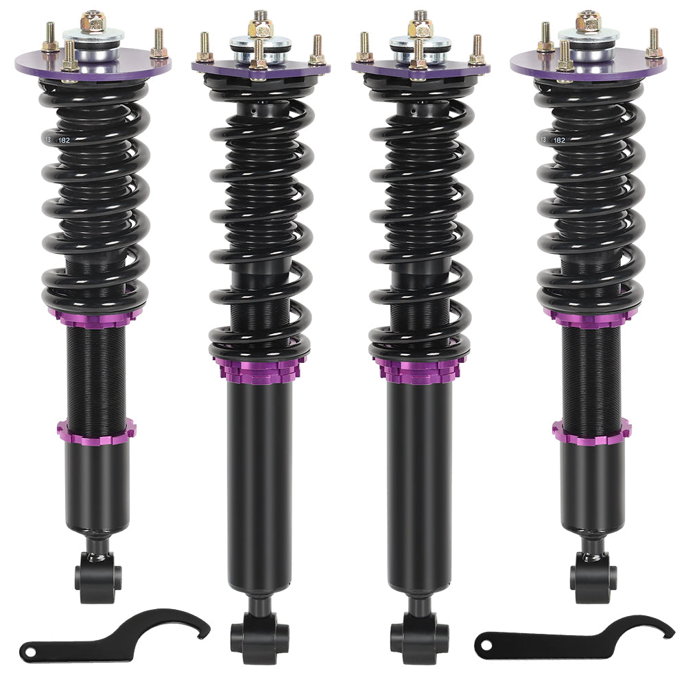 SPEEDWOW Coilovers Kits for 1999-2005 Lexus Is300 Is200, 1998-2007 Toyota Altezza Mark II, 24 Levels Damper Adjustable Coilovers Suspension Struts Kit, Twin-Tube Lowering Kit,Purple
