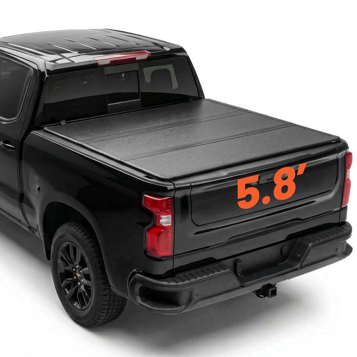 SPEEDWOW 5.8FT Tri-Fold Hard Truck Bed Tonneau Cover, Truck Bed Tonneau Cover for for 2019-26 Silverado