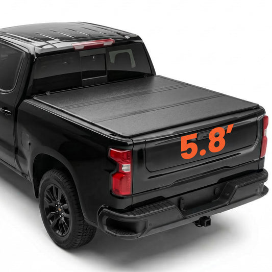 SPEEDWOW 5.8FT Tri-Fold Hard Truck Bed Tonneau Cover, Truck Bed Tonneau Cover for for 2019-26 Silverado