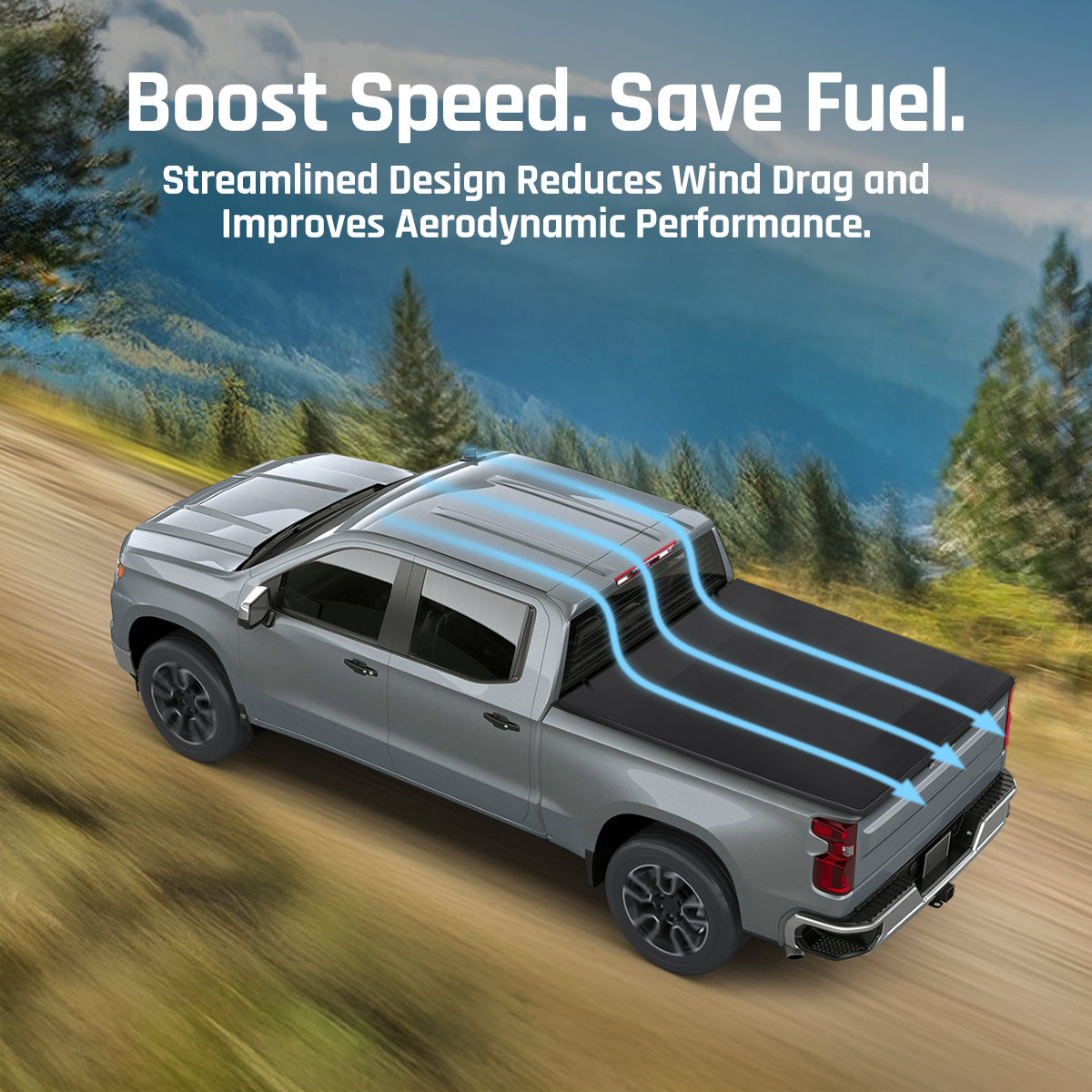 SPEEDWOW Soft Tri-fold Truck Bed Top Tonneau Cover, 6.75 ft Soft Tonneau Cover for 2017-2025 Ford F250 F350 Super Duty