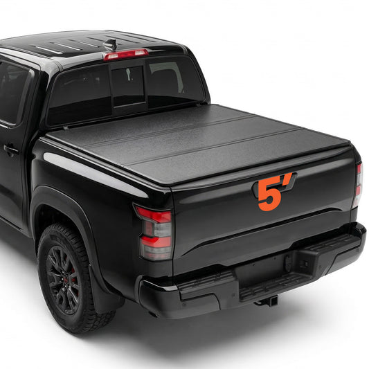 SPEEDWOW 5FT Tri-Fold Hard Truck Bed Tonneau Cover, Truck Bed Tonneau Cover for 2005-2026 Nissan Frontier Waterproof