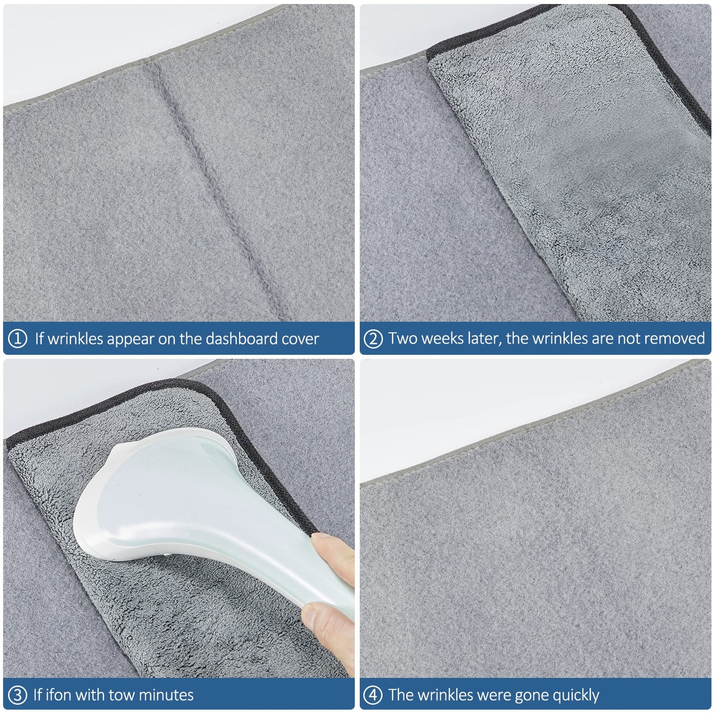 SPEEDWOW High Quality Grey Dashboard Cover Mat Carpet Precise Fit for 2002-2005 Dodge Ram 1500, 2003-2005 Dodge Ram 2500/3500