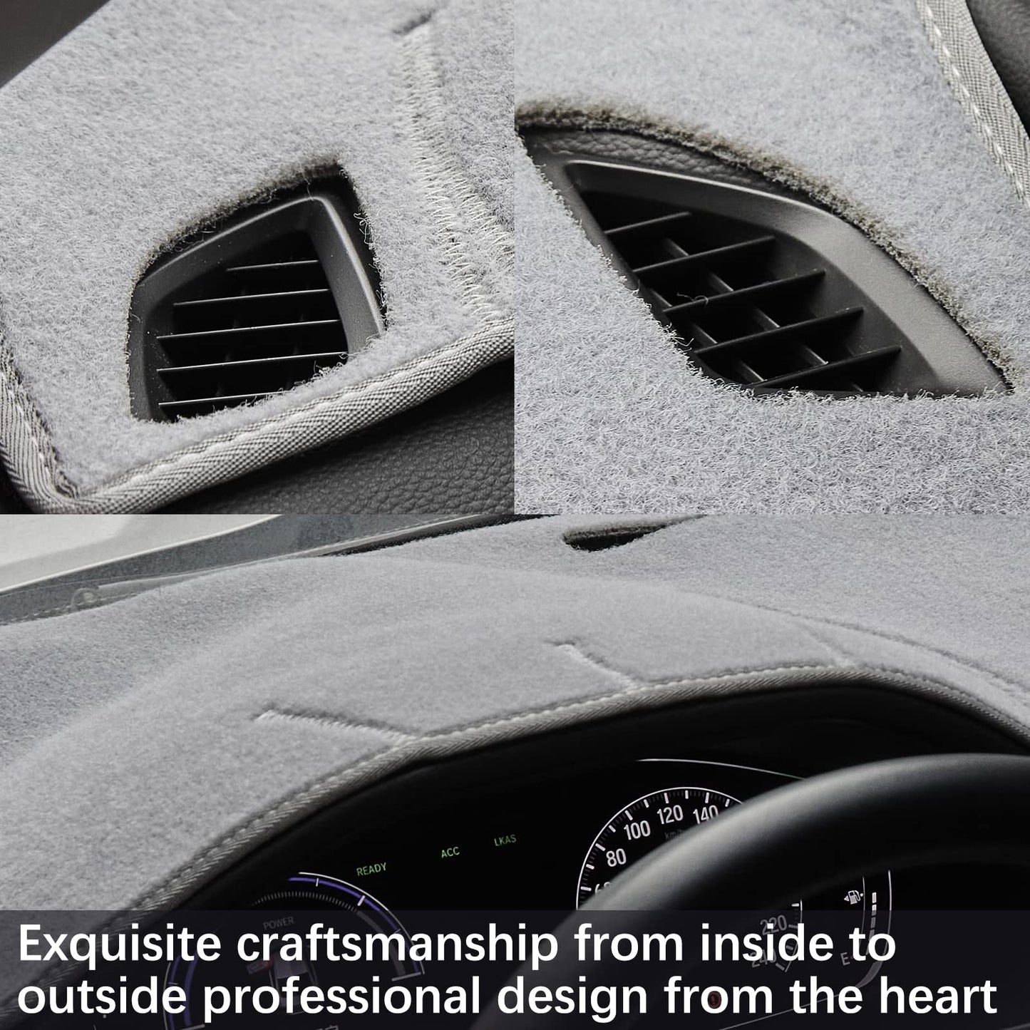 SPEEDWOW High Quality Grey Dashboard Cover Mat Carpet Precise Fit for 2002-2005 Dodge Ram 1500, 2003-2005 Dodge Ram 2500/3500