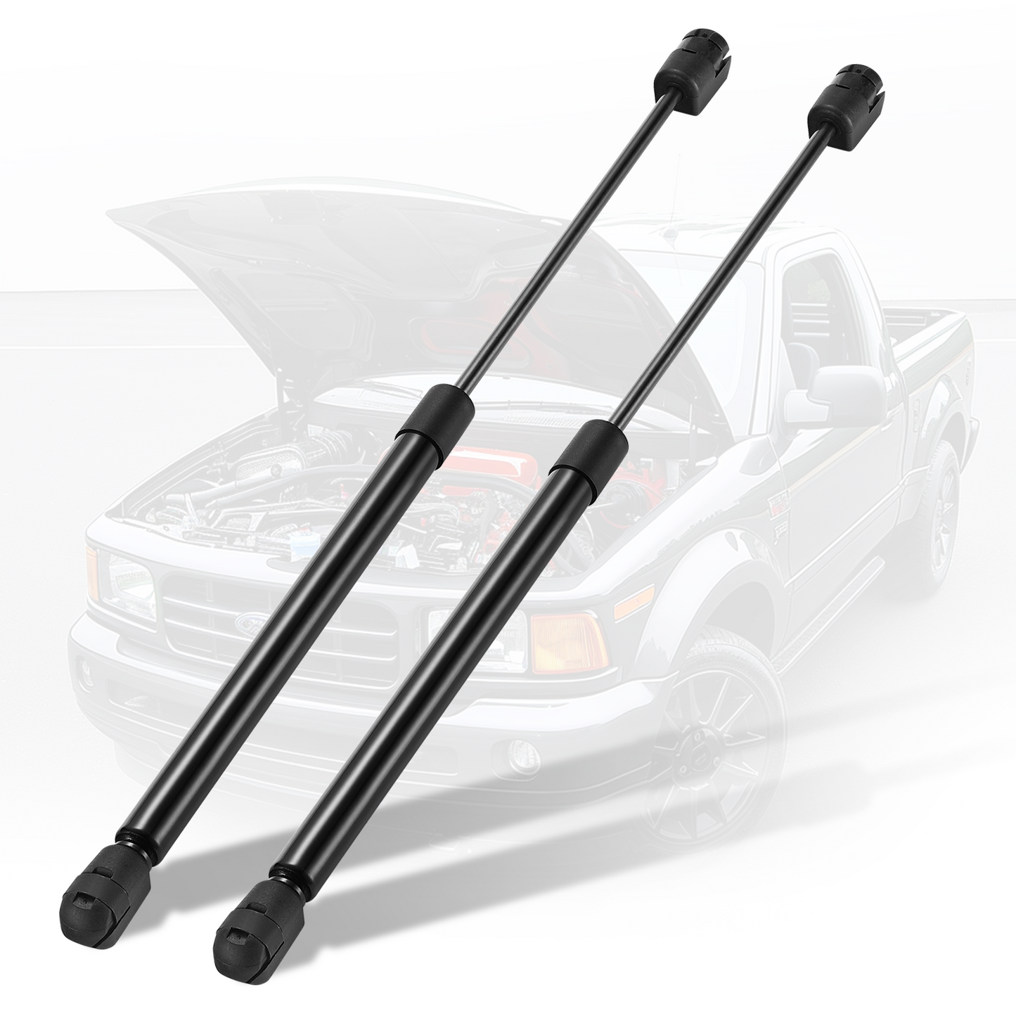 SPEEEDWOW 16" Lift Support Strut, 45Lbs/200N Gas Struts Shock for Camper Shell Topper Rear Window Bed Cover, Tool Box Lid, Truck Pickup Door Cap Canopy, 2pcs