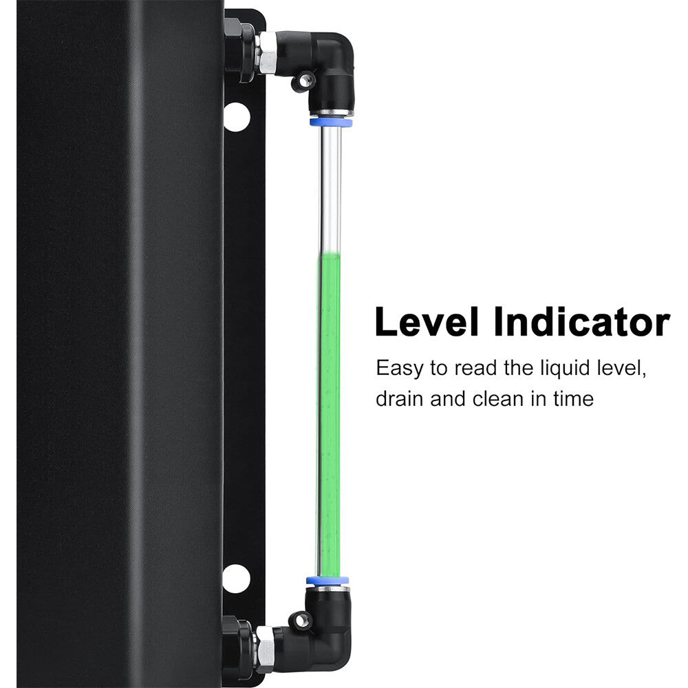 SPEEDWOW Coolant Overflow  Reservoir Tank 2L Expansion Catch Can Universal Radiator Reservoir Polished Aluminum Black