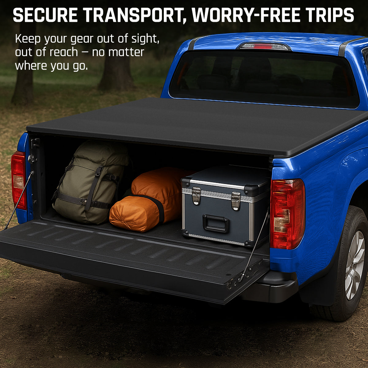 SPEEDWOW Soft Tri-fold Truck Bed Top Tonneau Cover, 6.75 ft Soft Tonneau Cover for 2017-2025 Ford F250 F350 Super Duty