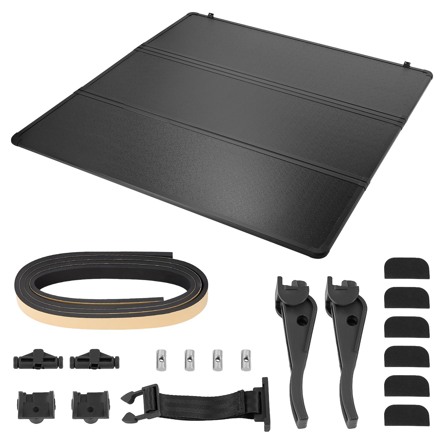 SPEEDWOW 5.8FT Tri-Fold Hard Truck Bed Tonneau Cover, Truck Bed Tonneau Cover for for 2019-26 Silverado