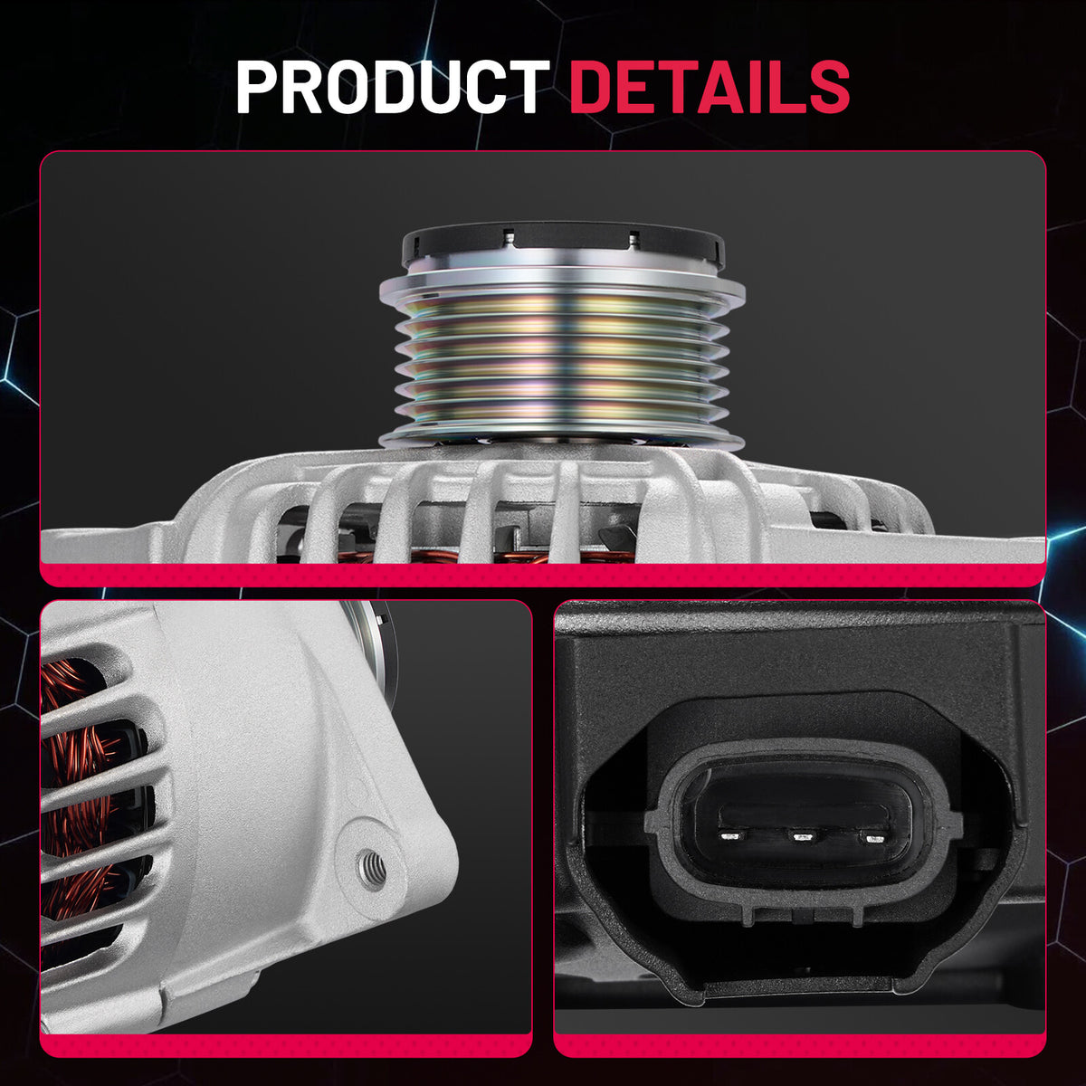 SPEEDWOW Alternator Compatible with Hyundai Veloster 13-16, Compatible with Kia Rio, Forte Koup, Forte5 1.6L L4, Fit for 373002B760, 373002B760RU, 2616559