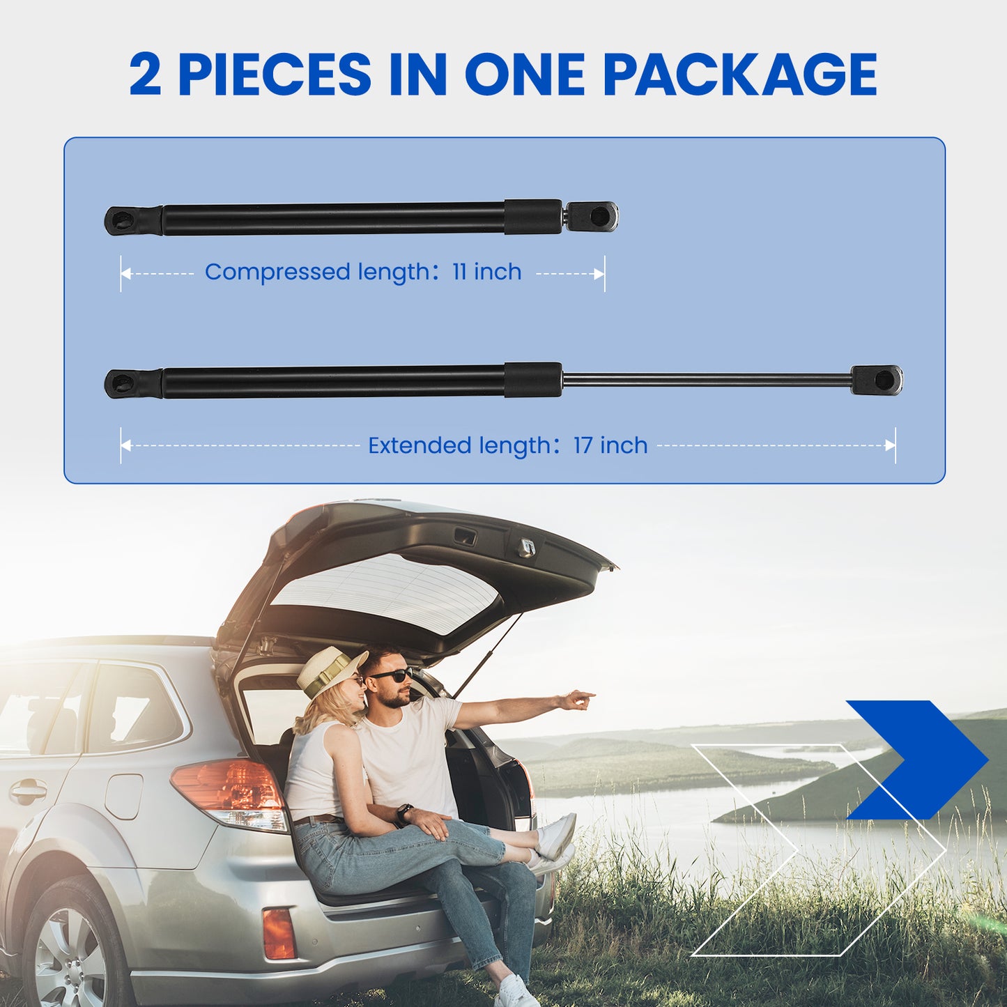 SPEEDWOW 17in 1085N Rear Hatch Lift Support, 2 Pcs Gas Struts Shocks Spring 4597 Tailgate Liftgate for for Scion tC 2005-2010