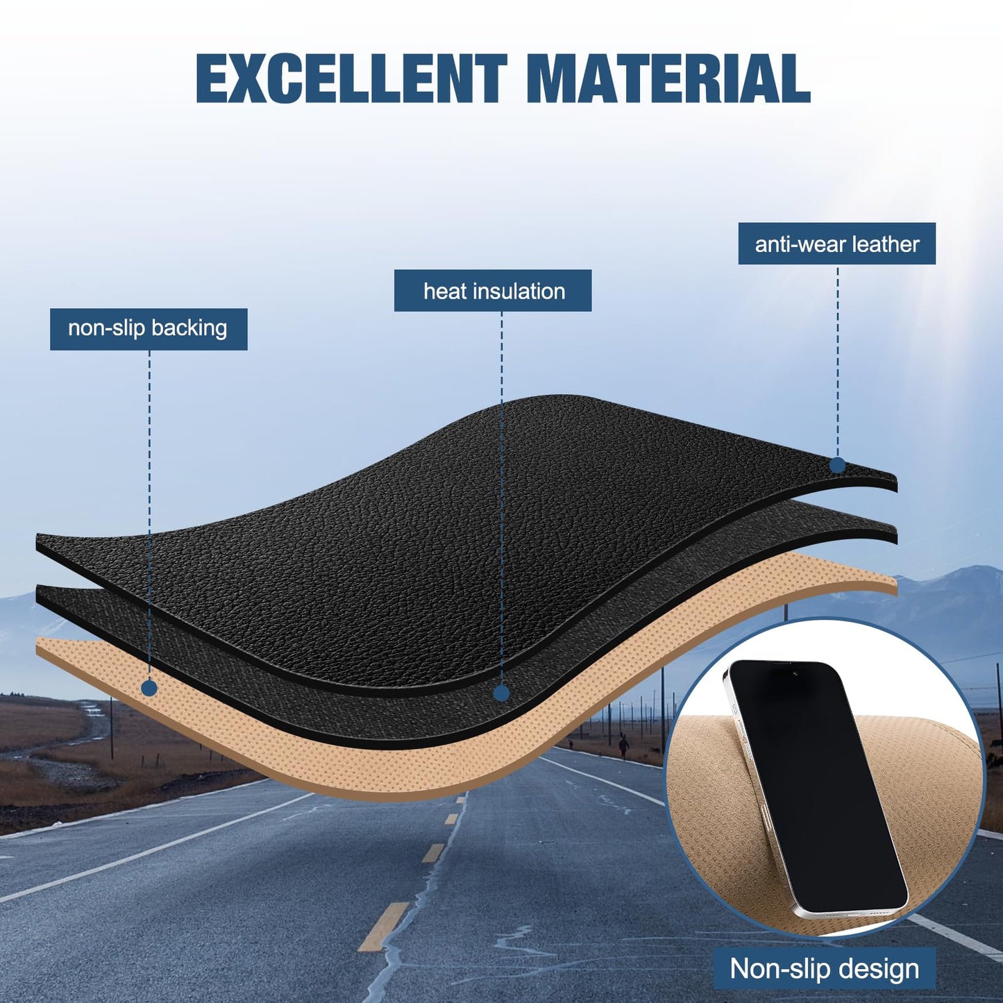 SPEEDWOW Premium PU Leather Look Dashboard Cover Mat Carpet Precise Fit for 2008 - 2015 Infiniti G25/G35/G37/Q40/Q60