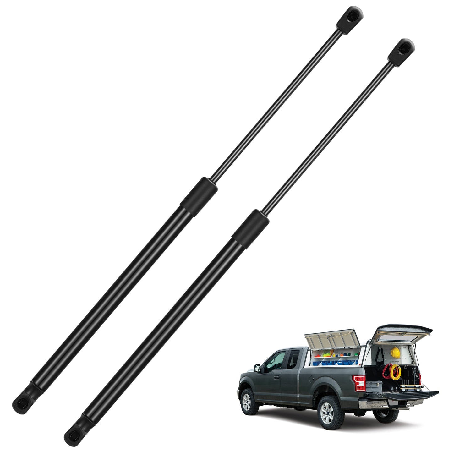 SPEEEDWOW 20 inch Lift Support Struts, 120Lb/533N Gas Shock Gas Spring for Camper Shell Awning Snugtop Topper Canopy Truck Cap Pickup, 2 Pcs