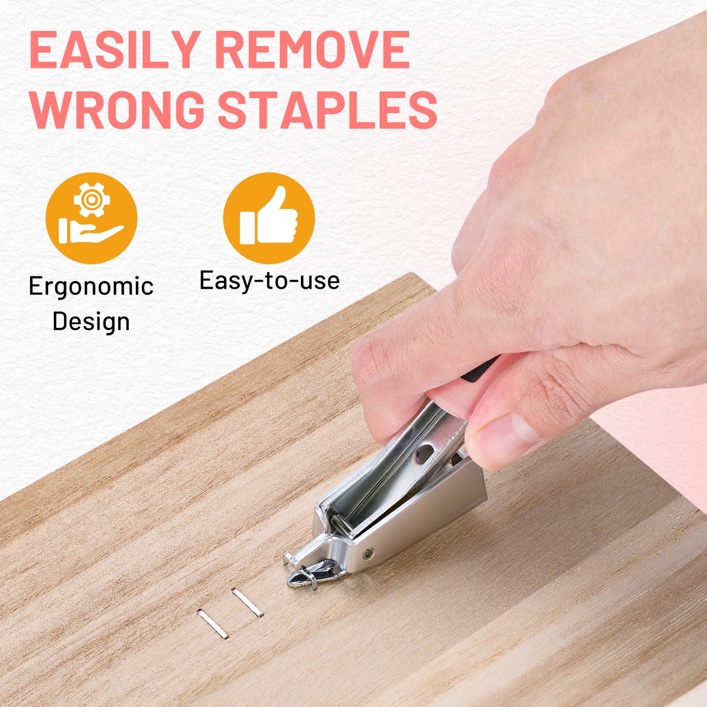 SPBTAR Electric Staple Gun, 2 in 1 Cordless Staple Gun/Brad Nailer with 2000 Staples & Nails, 2000mAh Cable Staple Gun with USB Charger for Wood, Upholstery, Carpentry, Crafts, DIY-Pink