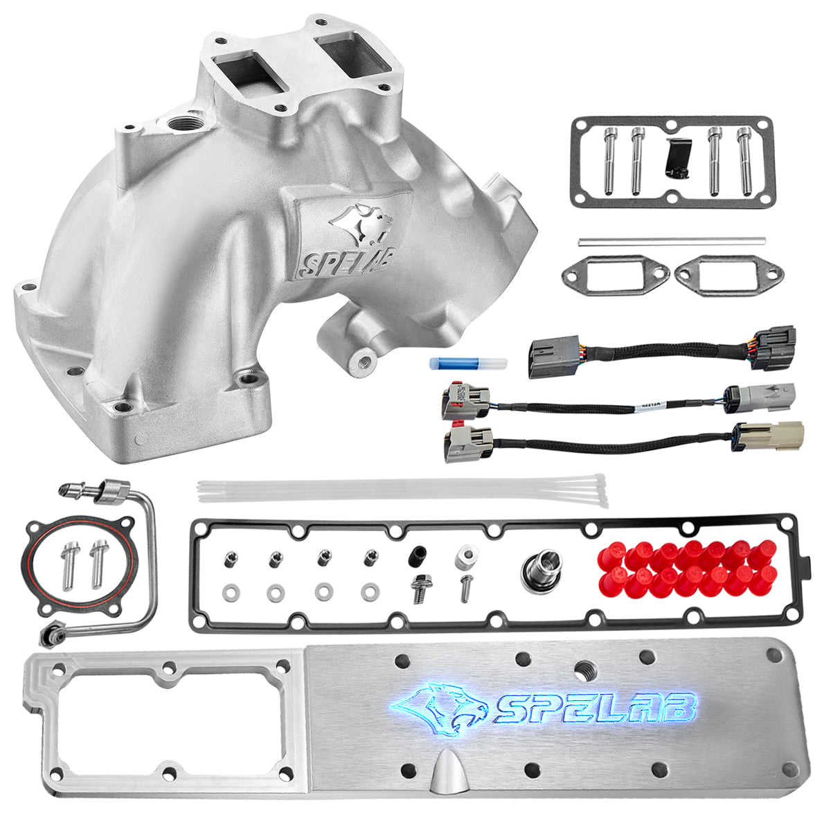 SPEEDWOW Replacement Intake Manifold Grid Heater Assembly w/ Plenum Plate for 6.7L Cummins - Fits 2007-2024 Dodge Ram 2500/3500