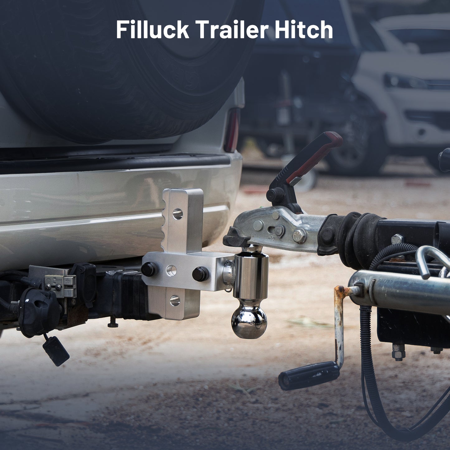 SPEEDWOW 20,000 lbs Heavy Duty Adjustable Trailer Hitch, 2" Hitch Receiver, 6" Drop/Rise, Aluminum Tow Hitch for Truck & RV, Dual Stainless Steel Pins, Anti-Corrosion