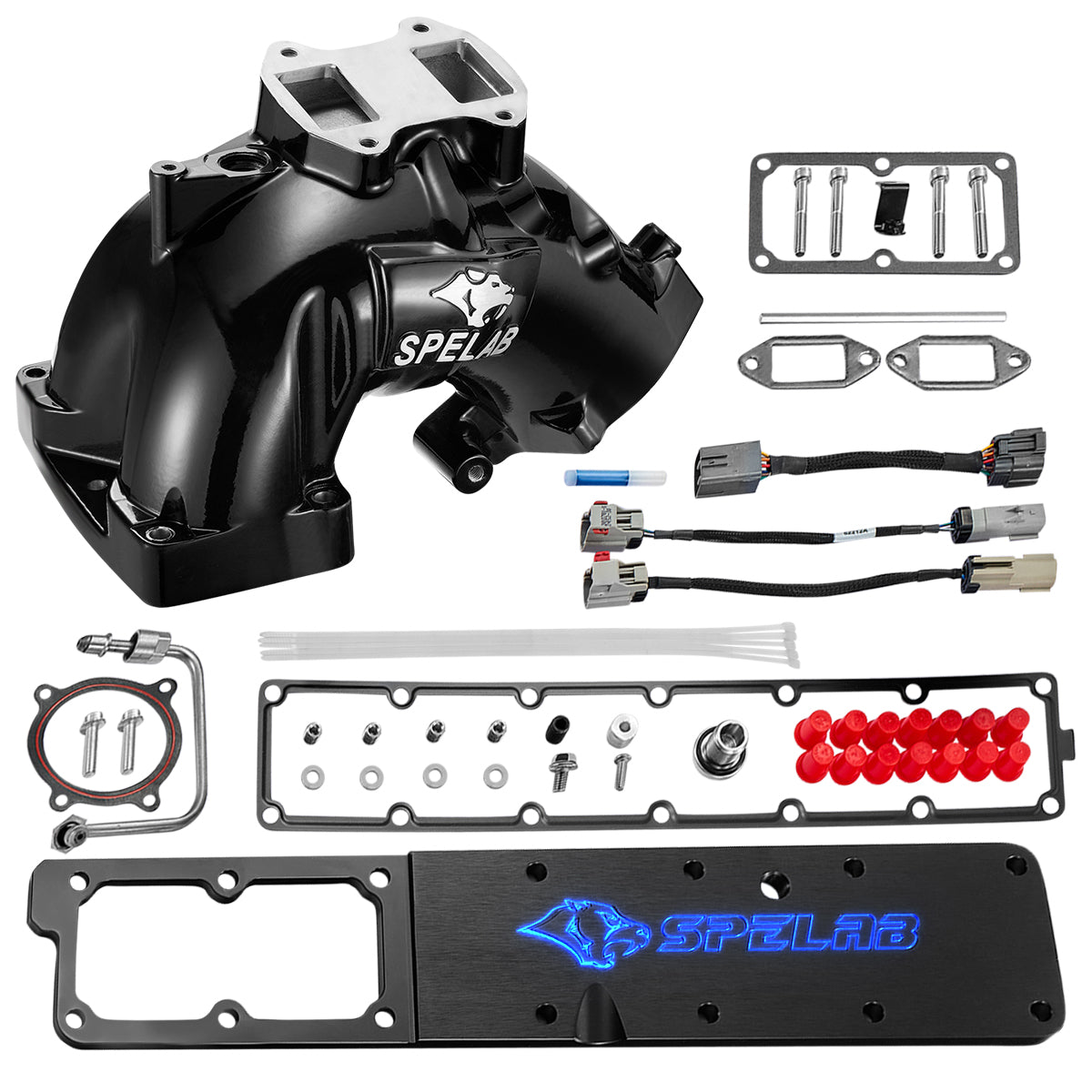 SPEEDWOW Replacement Intake Manifold Grid Heater Assembly w/ Plenum Plate for 6.7L Cummins - Fits 2007-2024 Dodge Ram 2500/3500