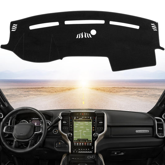 SPEEDWOW Dashboard Dash Cover Mat Carpet Compatible with 2019-2023 Ram 1500/2500/3500