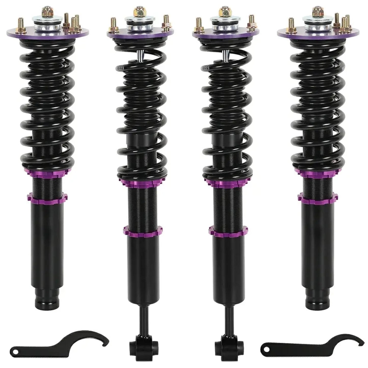 SPEEDWOW Coilover Shocks Kits for 1998-2003 Honda Accord Acura, 24 Levels Damper Adjustable Coilovers Suspension Struts Kit,Purple