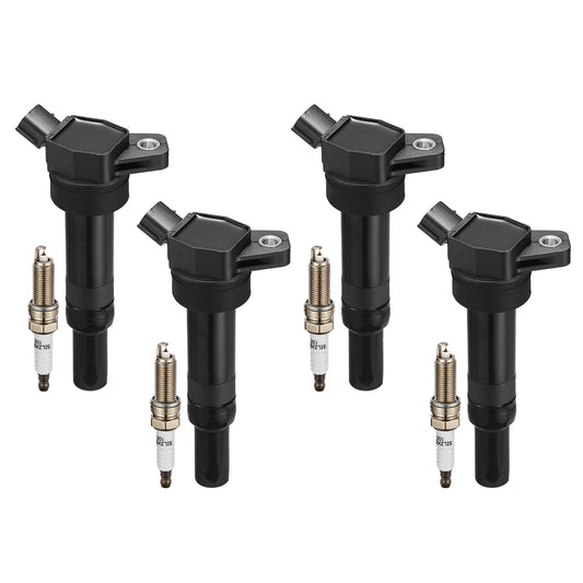 SPEEDWOW 4 Set of UF502 Ignition Coil Packs & 7781 Spark Plugs for Dodge Chrysler Volkswagen Avenger Challenger Charger Journey 300 Sebring Pacifica Town & Country Routan