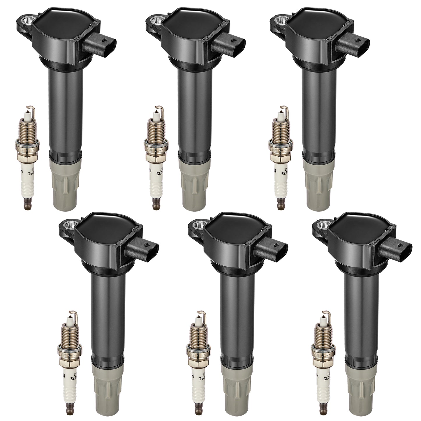 SPEEDWOW Set of 6 UF502 Ignition Coil Pack and 7781 Spark Plugs Compatible with Dodge Avenger Charger Journey Nitro, Chrysler Sebring Pacifica V6 Replaces 04606869AB 4606869AA 4606869AB