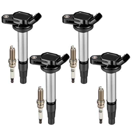 SPEEDWOW 4 Set of Ignition Coil Pack & Spark Plugs for Toyota Lexus Highlander ES350 Avalon Camry RX350 RX450h Highlander Sienna Venza RAV4 3.5L V6