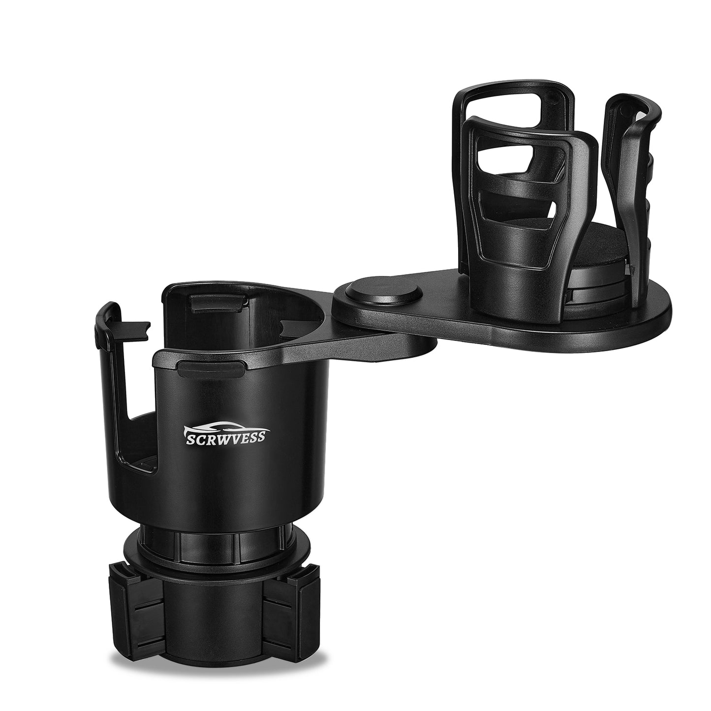 SPEEDWOW 2 in 1 Large Car Cup Holder Extender Adapter with Adjustable Base, Wider Diameter, Universal Car Cup Holder and Organizer for Snack Bottles Cups Drinks
