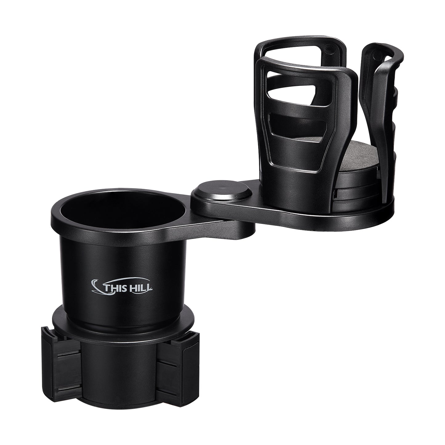 2 in 1 Multifunctional Car Cup Holder Expander with Adjustable Base, Cup Holder Extender for Car for Bottles Cups Drinks Snack
