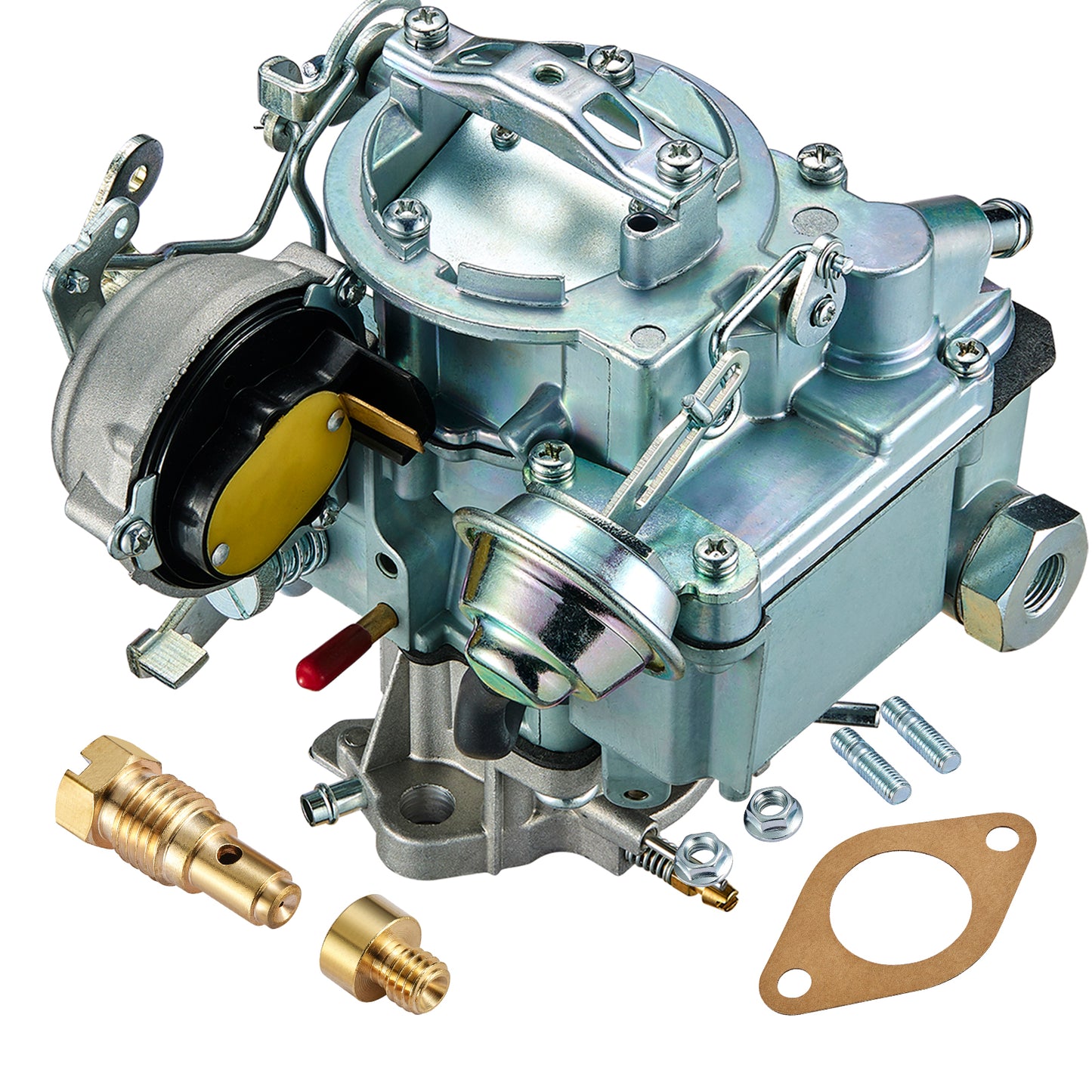 SPEEDWOW 1-Barrel Carburetor for GMC Chevrolet Chevy 292 L6 Engines 4.1L 250 AND 4.8L 292 2007-2016 Replacement for 7043014 7043017 7047314 Cu Carburetor Rebuild Kit Electric Choke