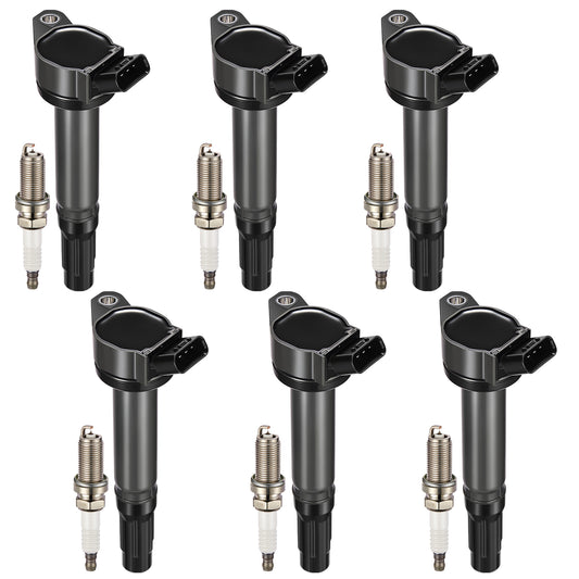 SPEEDWOW 6 Set of Ignition Coil & Spark Plugs for Toyota/Lexus 3.5L V6 (Highlander, Camry, Avalon, ES350, RX350, Sienna, Venza, RAV4)