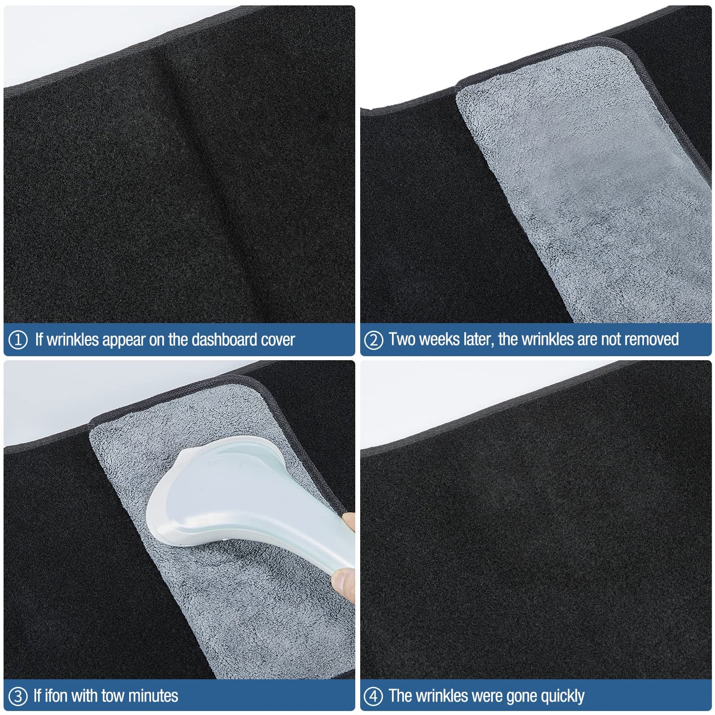 SPEEDWOW Premium Black Dashboard Cover Mat Carpet Tailored Fit for 2010-2013 Mazda 3 Sedan, Hatchback & MazdaSpeed 3