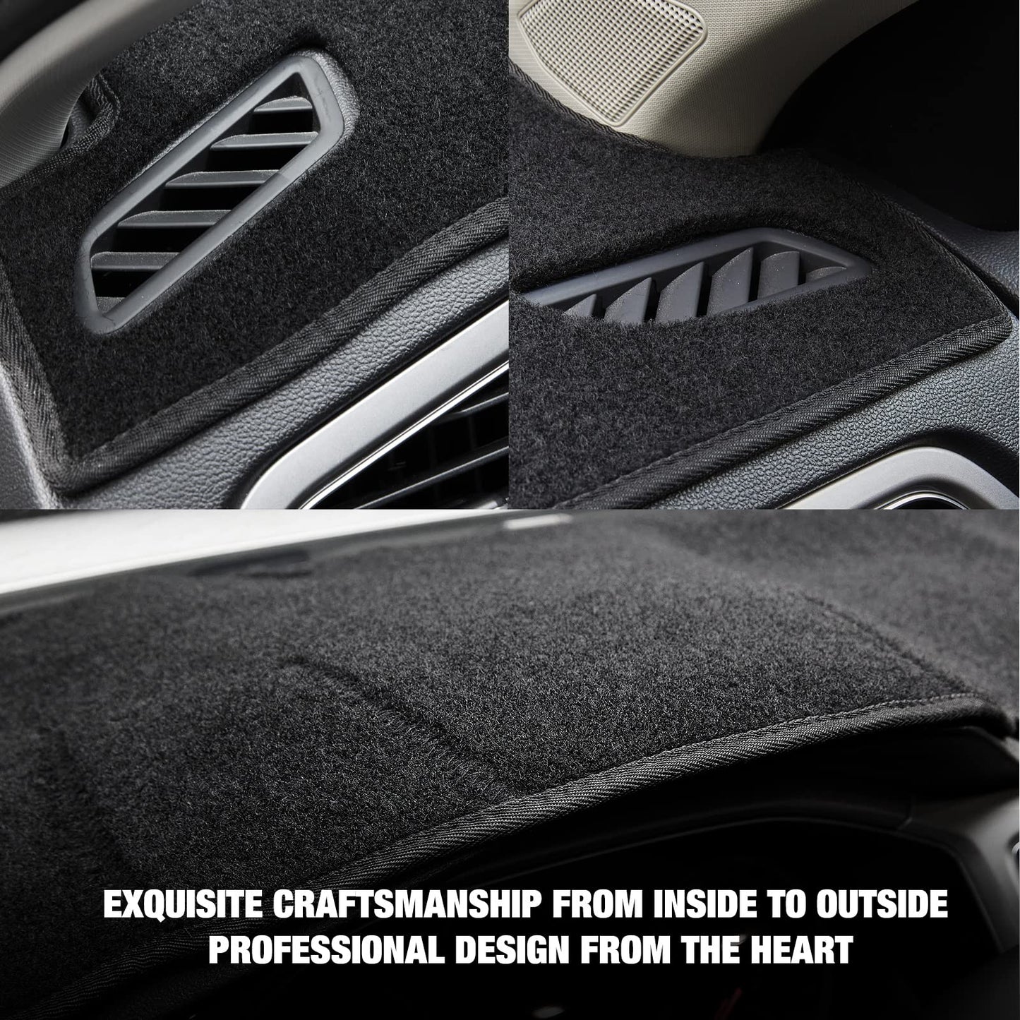 SPEEDWOW Premium Black Dashboard Cover Mat Carpet Tailored Fit for 2010-2013 Mazda 3 Sedan, Hatchback & MazdaSpeed 3