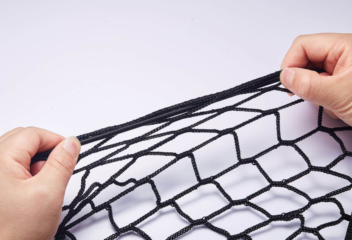 SPEEDWOW 3 Pocket Cargo Net Trunk Bed Organizer,Mesh Storage Net with 4 Metal Hooks, Heavy Duty Cargo Net for SUV/Cars/Pickup Truck Bed