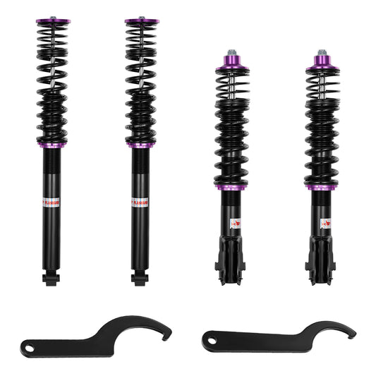 SPEEDWOW Coilovers Kits for 1983-2000 VW MK2 MK3, 32 Levels Damper Adjustable Coilovers Suspension Kit Shock Absorbers Struts Coilover Lowering Kit
