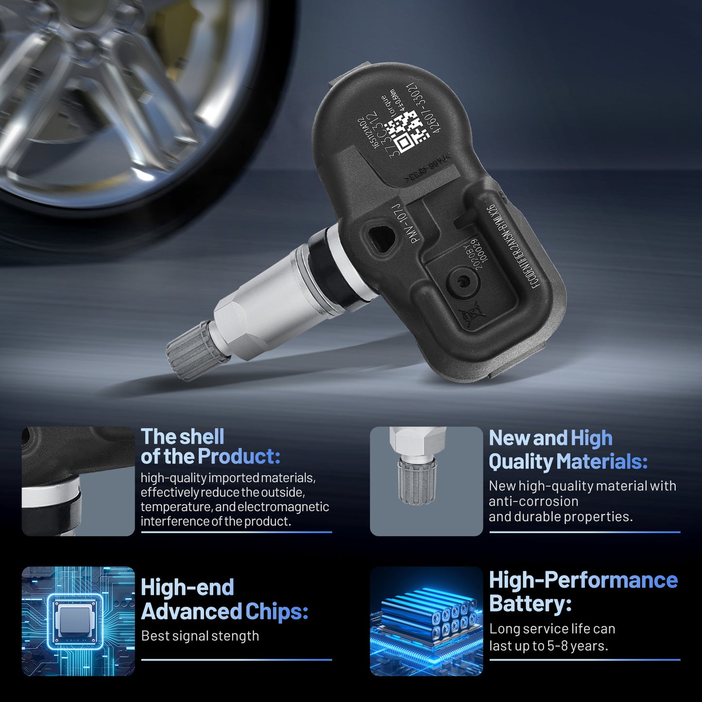 SPEEDWOW TPMS Sensor, 315Mhz Programmed Tire Pressure Monitoring System Fit for Toyota Camry RAV4 Corolla Matrix Tacoma Highlander Tundra Prius Lexus