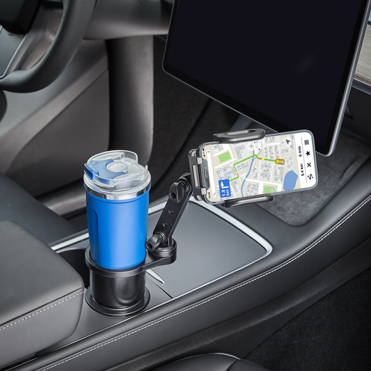 SPEEDWOW Cup Holder Phone Mount for Car, 2 in 1 Car Cup Holder, 360°Rotation, Cell Phone Cup Holder for Car Compatible with iPhone, Samsung, All Smartphones