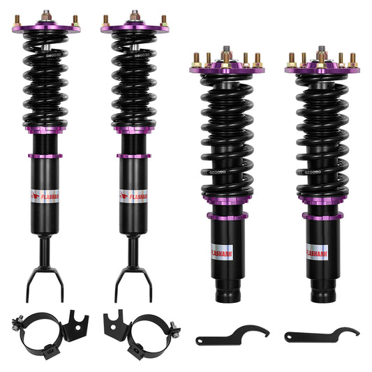 SPEEDWOW Coilovers Kits for 1992-2001 Honda Prelude KG10/5, 32 Levels Damper Adjustable Coilovers Suspension Kit Shock Absorbers Struts Coilover Lowering Kit