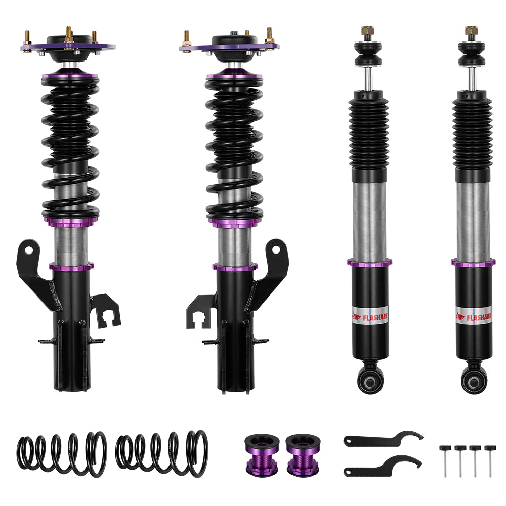 SPEEDWOW Coilovers Shocks Kits for 2007-2012 Nissan Versa Hatchback, 32 Levels Damper Adjustable Coilovers Suspension Struts Kit