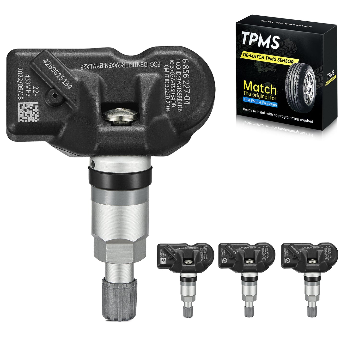 SPEEDWOW TPMS Sensor, 433 MHz Programmed Tire Pressure Monitoring Sensor Fit for BMW Mini M3 M5 M6 X1 X3 X4 X5 X6