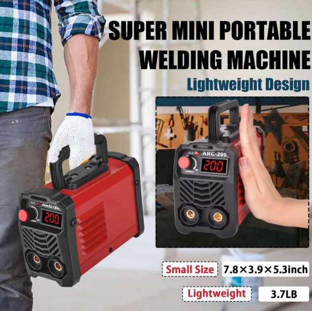 SPEEDWOW Stick Welder 200Amp 110V ARC Welding Machine, Mini Portable IGBT Inverter Welder Kit w/ 20 Rods, Hot Start, Anti-Stick, Arc Force, for 1/16-1/8" Rod