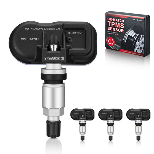 SPEEDWOW 4PCS 434MHz TPMS Sensor, Tire Pressure Monitor for 2016-2019 Jeep Cherokee, 2014-2022 RAM 1500/2500/3500/4500/5500