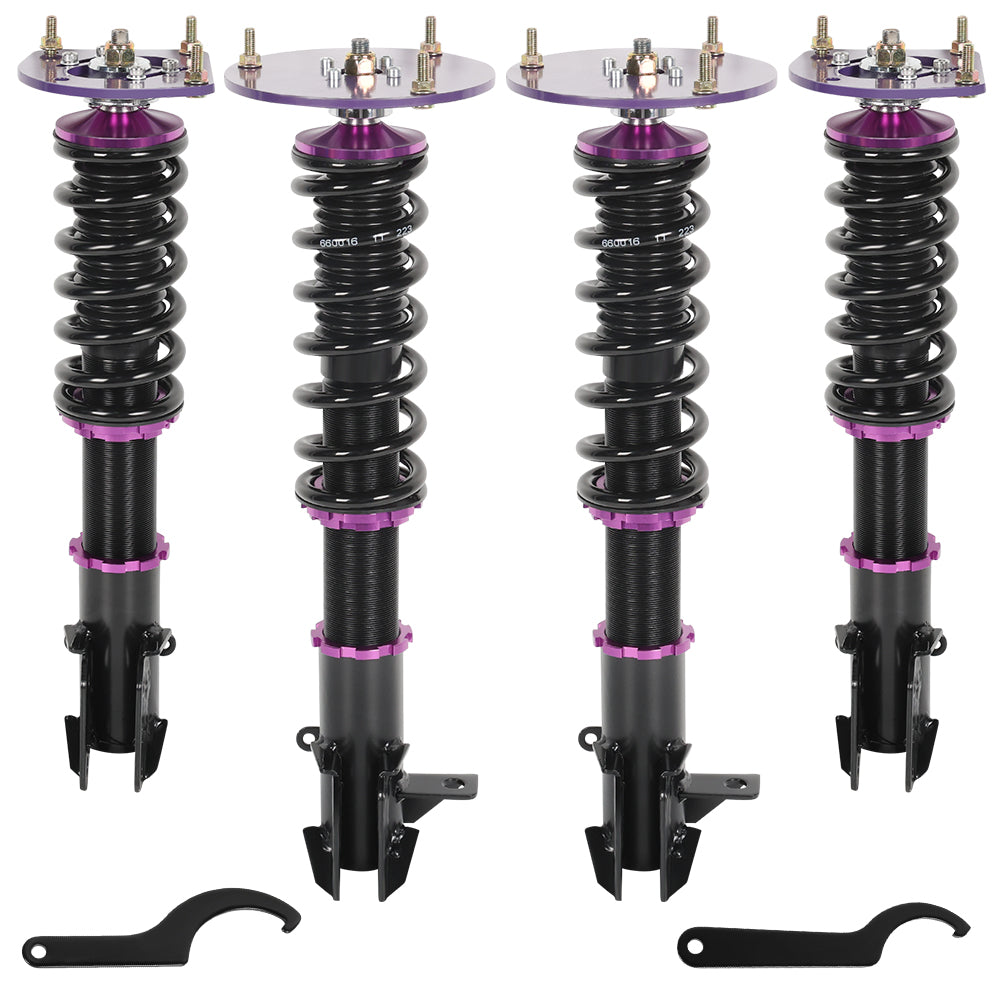 SPEEDWOW Coilovers Kits for 2000-2005 Dodge Chrysler Neon SRT-4, 24 Levels Damper Adjustable Coilovers Suspension Kit Shock Absorbers Struts Coilover Lowering Kit