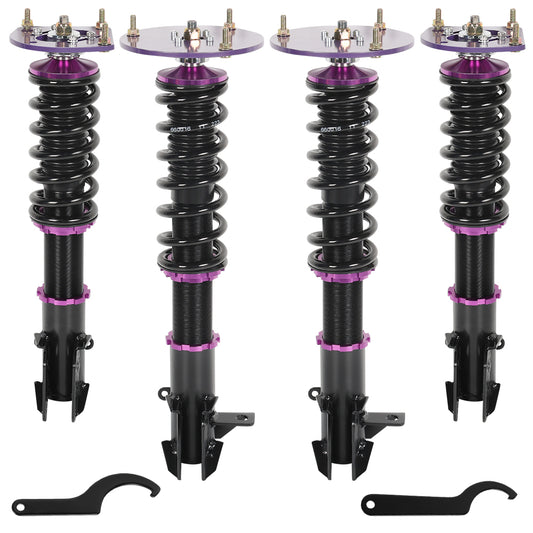SPEEDWOW Coilovers Kits for 2000-2005 Dodge Chrysler Neon SRT-4, 24 Levels Damper Adjustable Coilovers Suspension Kit Shock Absorbers Struts Coilover Lowering Kit